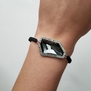 Faux Black Diamond Bracelet